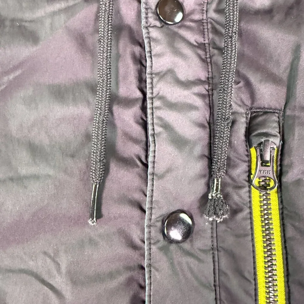 The North Face Jacket Mens Sz Small Blue Black Colorblock Hooded Zip Lightweight